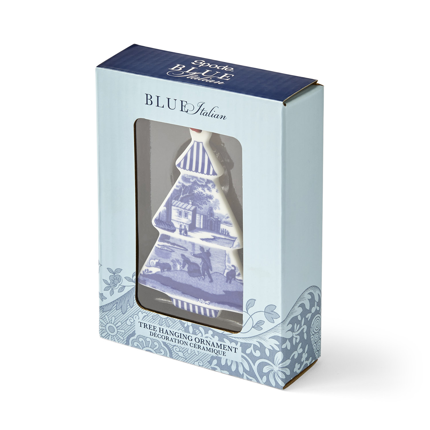 Blue Italian Christmas Tree Shaped Decoration image number null